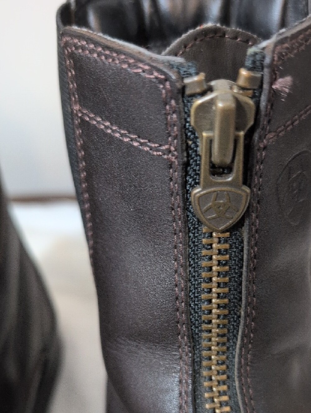 Ariat Black Leather Ankle Boot - Quilted Interior - Picture 2 of 7